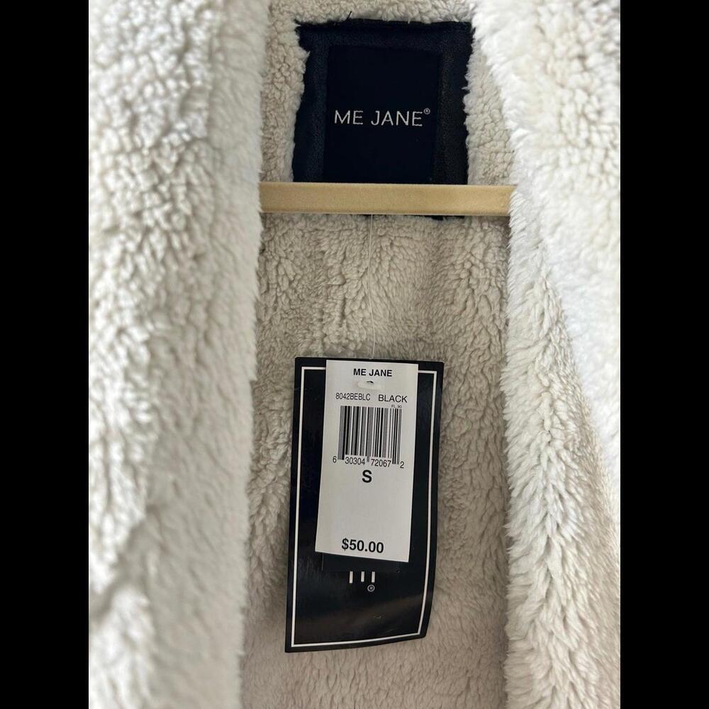 Women Me Jane Black Vest with Faux Fur lining Size S - Picture 2 of 3